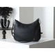 Super Clone Knockoff Prada Fold Large Crossbody Bag 1BC288 Black/Brown