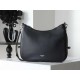 Super Clone Knockoff Prada Fold Large Crossbody Bag 1BC288 Black/Brown