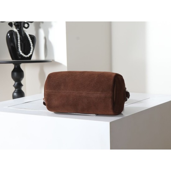 Super Clone Knockoff Prada Boston Crossbody Bag 2VH188 Brown Suede
