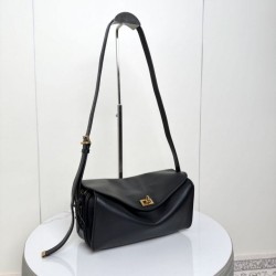 Super Clone Knockoff Balenciaga Le 7 Medium Crossbody Bag Black