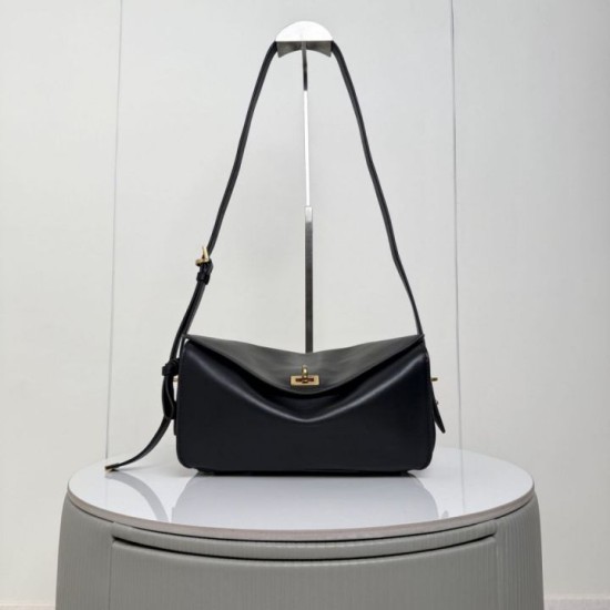 Super Clone Knockoff Balenciaga Le 7 Medium Crossbody Bag Black