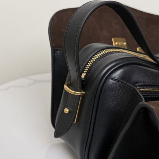 Super Clone Knockoff Balenciaga Le 7 Medium Crossbody Bag Black