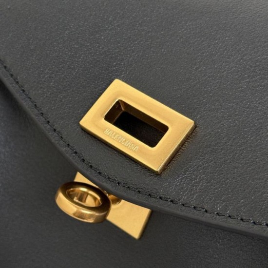 Super Clone Knockoff Balenciaga Le 7 Medium Crossbody Bag Black