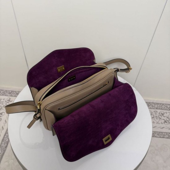 Super Clone Knockoff Balenciaga Le 7 Medium Crossbody Bag Apricot