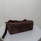 Super Clone Knockoff Balenciaga Le 7 Crossbody Bag Brown Suede