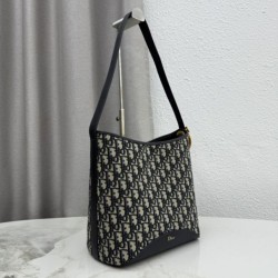 Mirror Quality Replica Dior Médaillon Medium Bucket Bag M1532 Dior Oblique Blue Knockoff