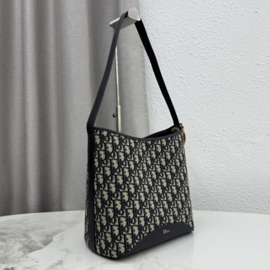 Mirror Quality Replica Dior Médaillon Medium Bucket Bag M1532 Dior Oblique Blue Knockoff