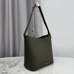Mirror Quality Replica Dior Médaillon Medium Bucket Bag M1532 Dark Green Knockoff