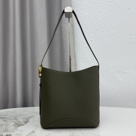 Mirror Quality Replica Dior Médaillon Medium Bucket Bag M1532 Dark Green Knockoff