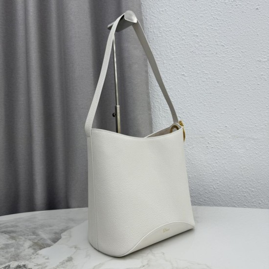 Mirror Quality Replica Dior Médaillon Medium Bucket Bag M1532 White Knockoff