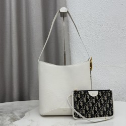Mirror Quality Replica Dior Médaillon Medium Bucket Bag M1532 White Knockoff