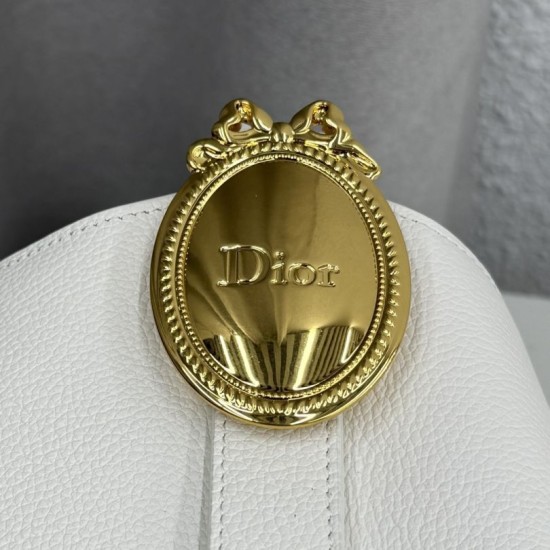 Mirror Quality Replica Dior Médaillon Medium Bucket Bag M1532 White Knockoff