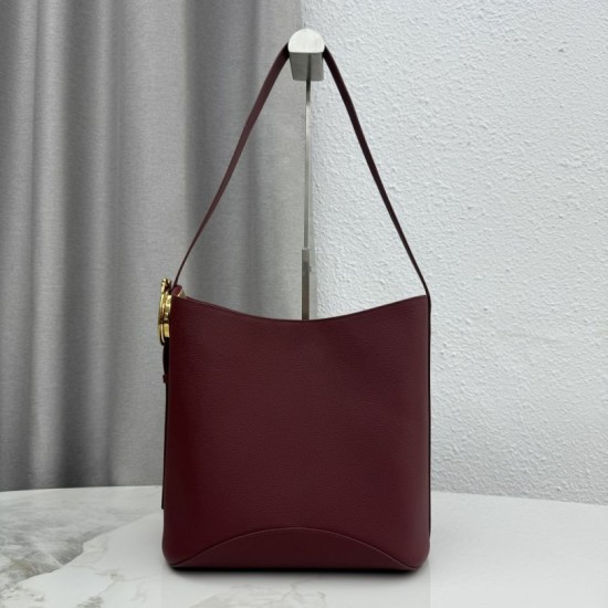 Mirror Quality Replica Dior Médaillon Medium Bucket Bag M1532 Burgundy Knockoff