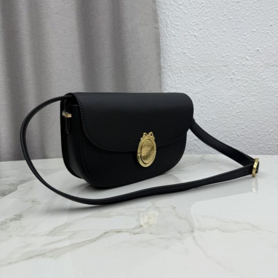 Mirror Quality Replica Dior Médaillon Crossbody Bag M3920 Black Knockoff