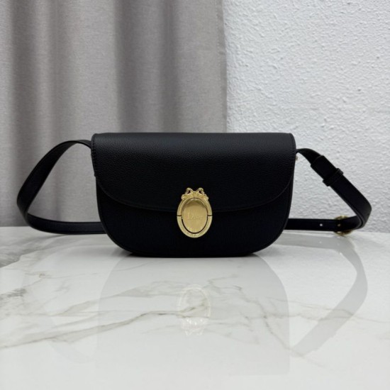 Mirror Quality Replica Dior Médaillon Crossbody Bag M3920 Black Knockoff