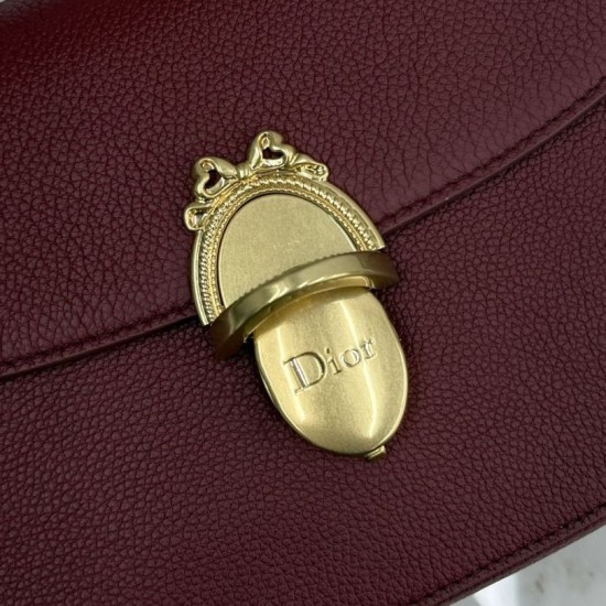 Mirror Quality Replica Dior Médaillon Crossbody Bag 23cm M3920 Burgundy Knockoff