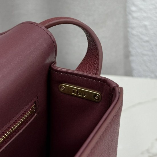 Mirror Quality Replica Dior Médaillon Crossbody Bag 23cm M3920 Burgundy Knockoff