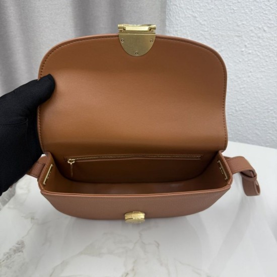 Mirror Quality Replica Dior Médaillon Crossbody Bag 23cm M3920 Brown Knockoff