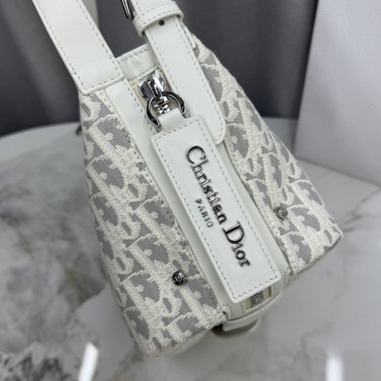 Premium Replica Dior D-Journey small shoulder bag M2416 beige/gray Fake Mirror Quality Replica Dior D-Journey small shoulder bag M2416 beige/gray Knockoff