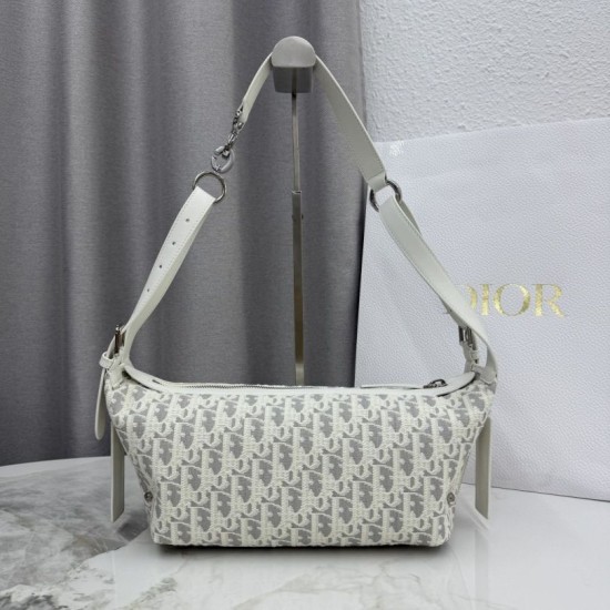 Premium Replica Dior D-Journey small shoulder bag M2416 beige/gray Fake Mirror Quality Replica Dior D-Journey small shoulder bag M2416 beige/gray Knockoff