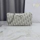 Premium Replica Dior Oblique Bow Chain clutch S2504 beige/gray Fake Mirror Quality Replica Dior Oblique Bow Chain clutch S2504 beige/gray Knockoff