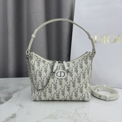 Mirror Quality Replica Dior 30 Montaigne Miss Caro Oblique shoulder bag beige/gray Knockoff