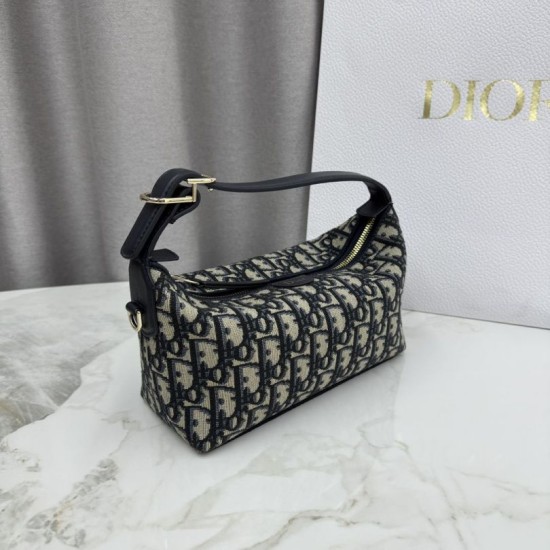 Premium Replica Dior Nomad clutch S2424 Oblique blue Fake Mirror Quality Replica Dior Nomad clutch S2424 Oblique blue Knockoff