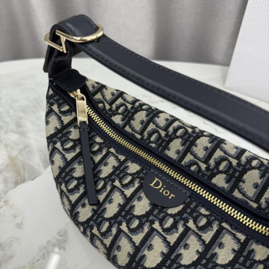Premium Replica Dior Nomad clutch S2424 Oblique blue Fake Mirror Quality Replica Dior Nomad clutch S2424 Oblique blue Knockoff