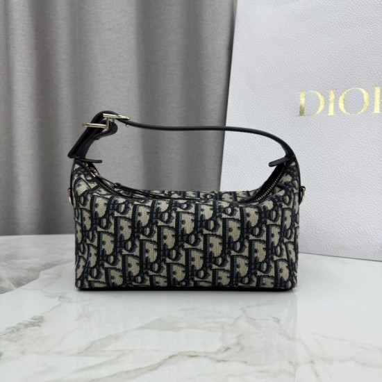 Premium Replica Dior Nomad clutch S2424 Oblique blue Fake Mirror Quality Replica Dior Nomad clutch S2424 Oblique blue Knockoff