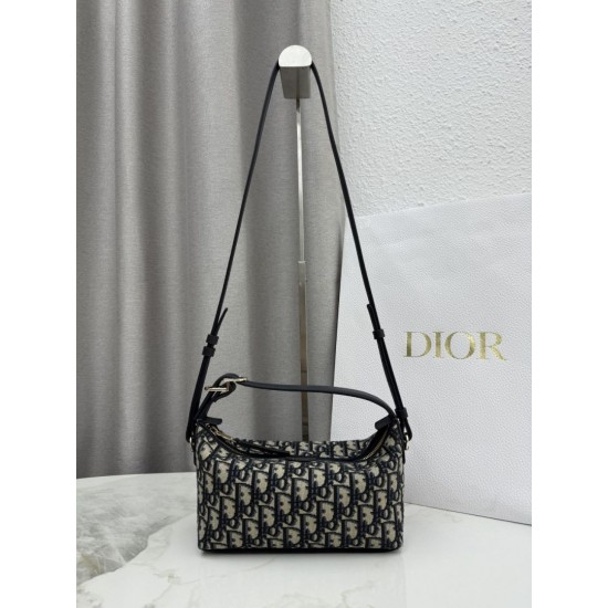 Premium Replica Dior Nomad clutch S2424 Oblique blue Fake Mirror Quality Replica Dior Nomad clutch S2424 Oblique blue Knockoff