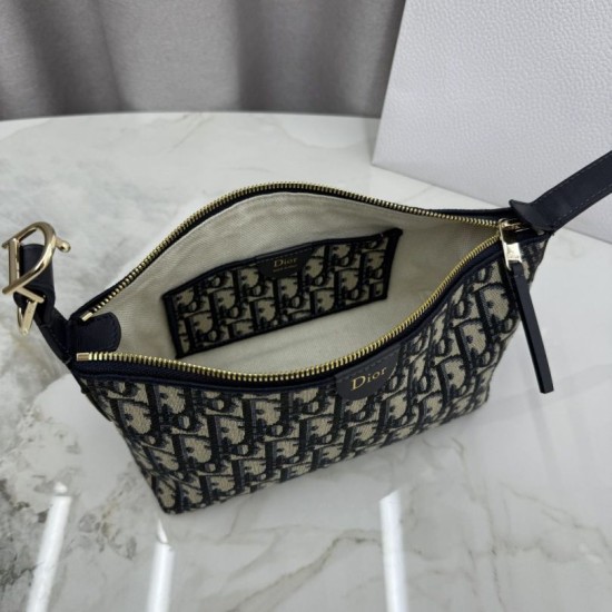 Premium Replica Dior Nomad clutch S2424 Oblique blue Fake Mirror Quality Replica Dior Nomad clutch S2424 Oblique blue Knockoff