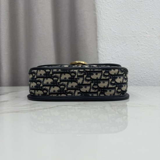 Mirror Quality Replica Dior Médaillon shoulder bag M3920 Oblique blue Knockoff