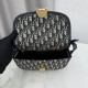 Mirror Quality Replica Dior Médaillon shoulder bag M3920 Oblique blue Knockoff