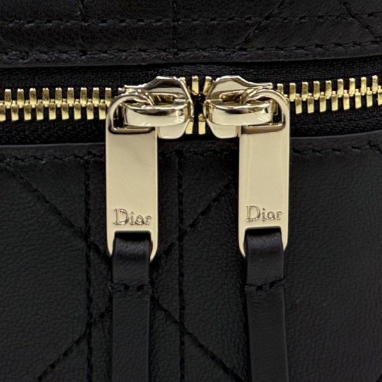 Mirror Quality Replica Dior Trianon Soft Vanity Mini Chain handbag S4613 black Knockoff