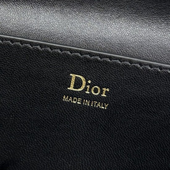 Mirror Quality Replica Dior Trianon Soft Vanity Mini Chain handbag S4613 black Knockoff