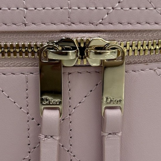 Mirror Quality Replica Dior Trianon Soft Vanity Mini Chain handbag S4613 pink Knockoff