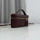Mirror Quality Replica Dior Trianon Soft Vanity Mini Chain handbag S4613 burgundy Knockoff