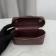 Mirror Quality Replica Dior Trianon Soft Vanity Mini Chain handbag S4613 burgundy Knockoff