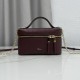 Mirror Quality Replica Dior Trianon Soft Vanity Mini Chain handbag S4613 burgundy Knockoff