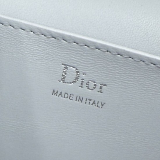 Mirror Quality Replica Dior Trianon Soft Vanity Mini Chain handbag S4613 blue Knockoff