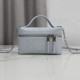 Mirror Quality Replica Dior Trianon Soft Vanity Mini Chain handbag S4613 blue Knockoff