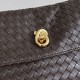 Mirror Quality Replica Bottega Veneta Madison Intrecciato Shoulder Bag in Burgundy Knockoff