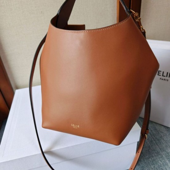 Mirror Quality Replica Celine Small Teen Hobo Shoulder Bag with Coin Purse in Brown Knockoff