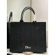 Mirror Quality Replica Dior Medium Book Tote Bag with Bee Strap in Black Knockoff