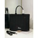 Mirror Quality Replica Dior Medium Book Tote Bag with Bee Strap in Black Knockoff