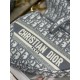 Mirror Quality Replica Dior Saddle Oblique Embroidered Shoulder Bag in Gray Knockoff
