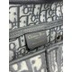 Mirror Quality Replica Dior Saddle Oblique Embroidered Shoulder Bag in Gray Knockoff
