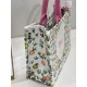 Premium Replica Dior Multicolored Book Tote Bag with Daisy Garden Embroidery and Pink Handle Fake Mirror Quality Replica Dior Multicolored Book Tote Bag with Daisy Garden Embroidery and Pink Handle Knockoff