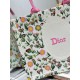 Premium Replica Dior Multicolored Book Tote Bag with Daisy Garden Embroidery and Pink Handle Fake Mirror Quality Replica Dior Multicolored Book Tote Bag with Daisy Garden Embroidery and Pink Handle Knockoff