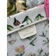 Premium Replica Dior Multicolored Book Tote Bag with Daisy Garden Embroidery and Pink Handle Fake Mirror Quality Replica Dior Multicolored Book Tote Bag with Daisy Garden Embroidery and Pink Handle Knockoff
